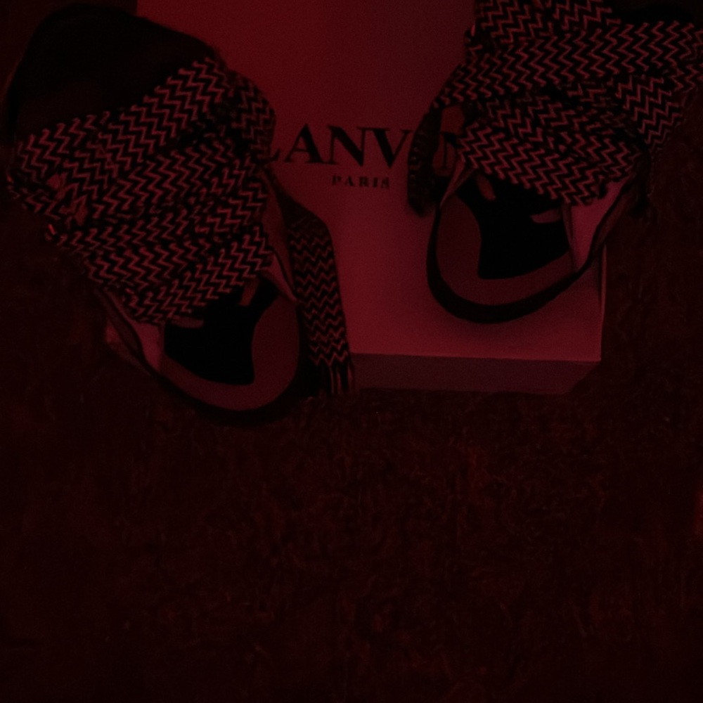 Lanvin curb Monochrome Patterned Sneakers new with box size 44/10,5